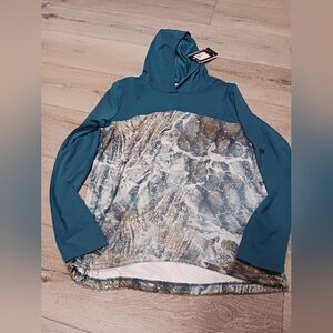 UA Teal and Marble Pattern Hoodie